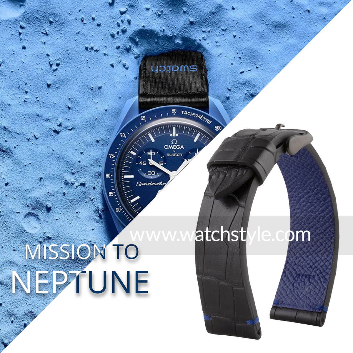 ABP Mission to Neptune - Watch Strap in Sustainable Alligator for